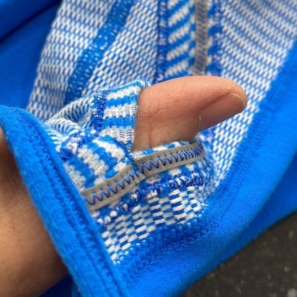 Lululemon Run:  Pique U-Turn Pullover | Beaming Blue - Picture 7 of 7